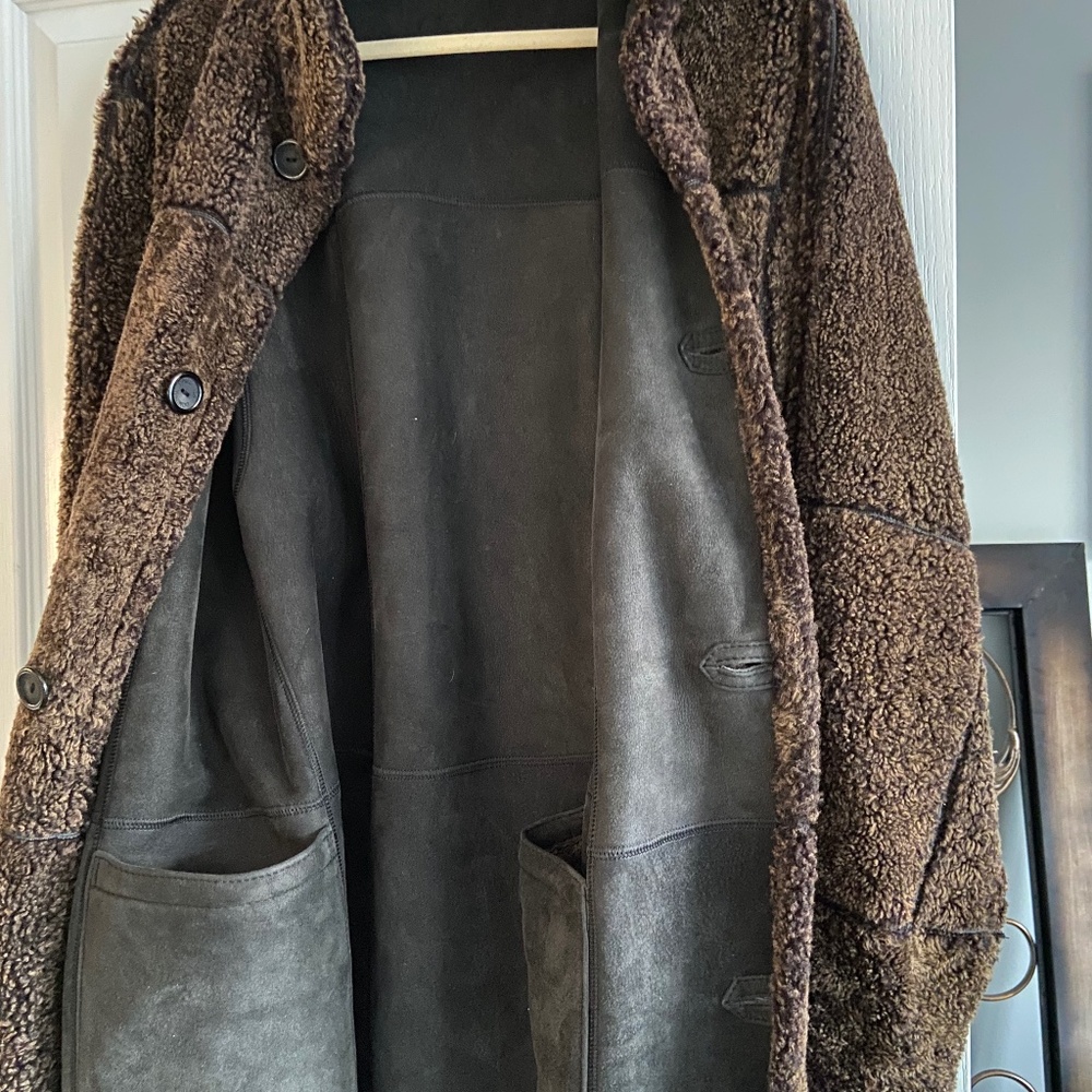 Real Shearling/Suede fur coat .